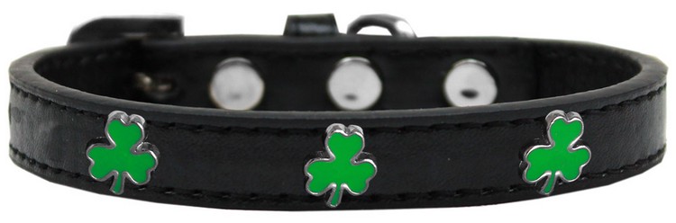 Shamrock Widget Dog Collar Black Size 18